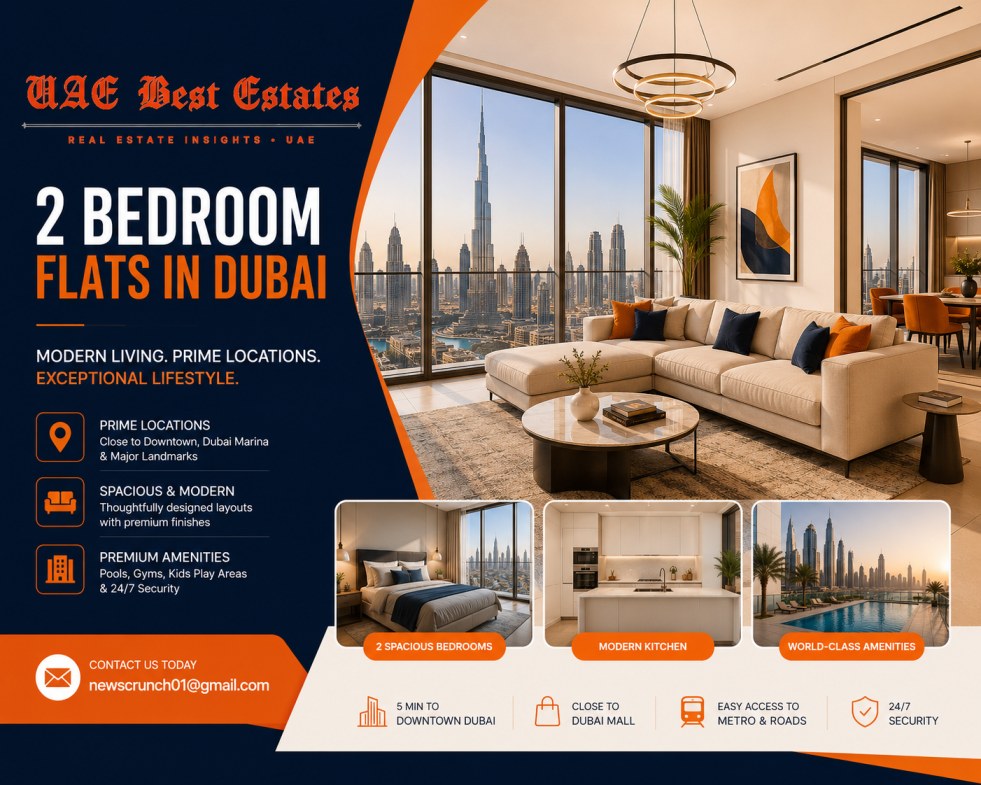 2 Bedroom Flats in Dubai