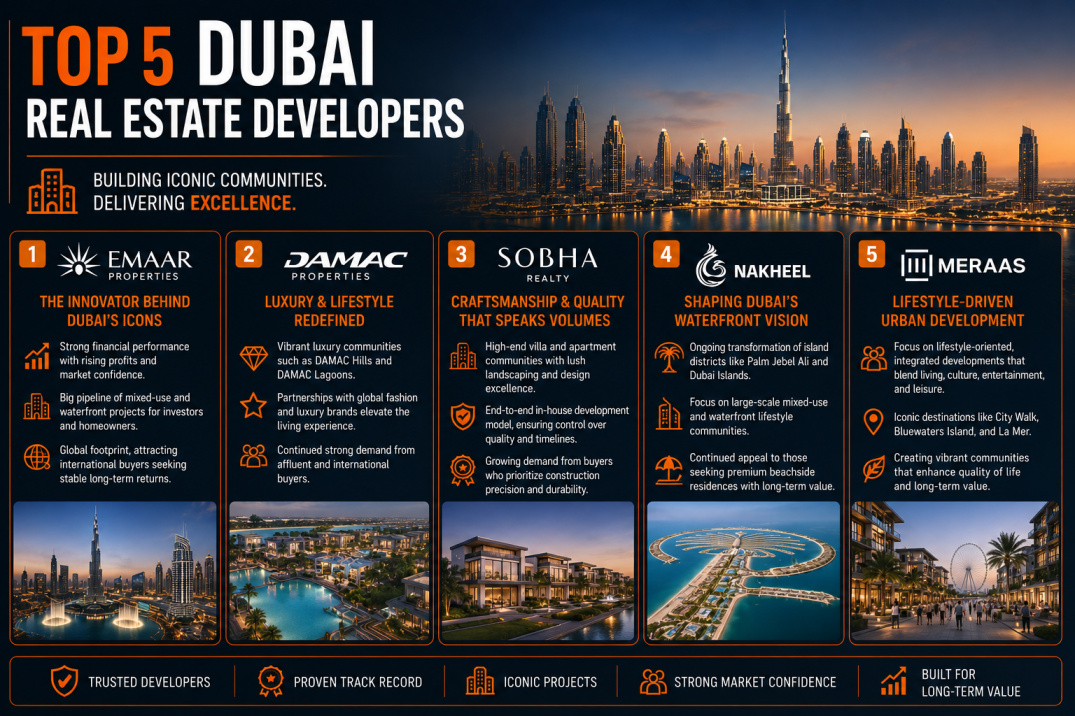 Top 5 Dubai real estate developers
