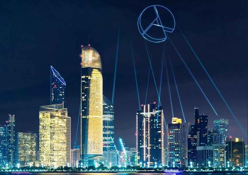 Abu Dhabi skyline at night, a city where end of service gratuity rules apply